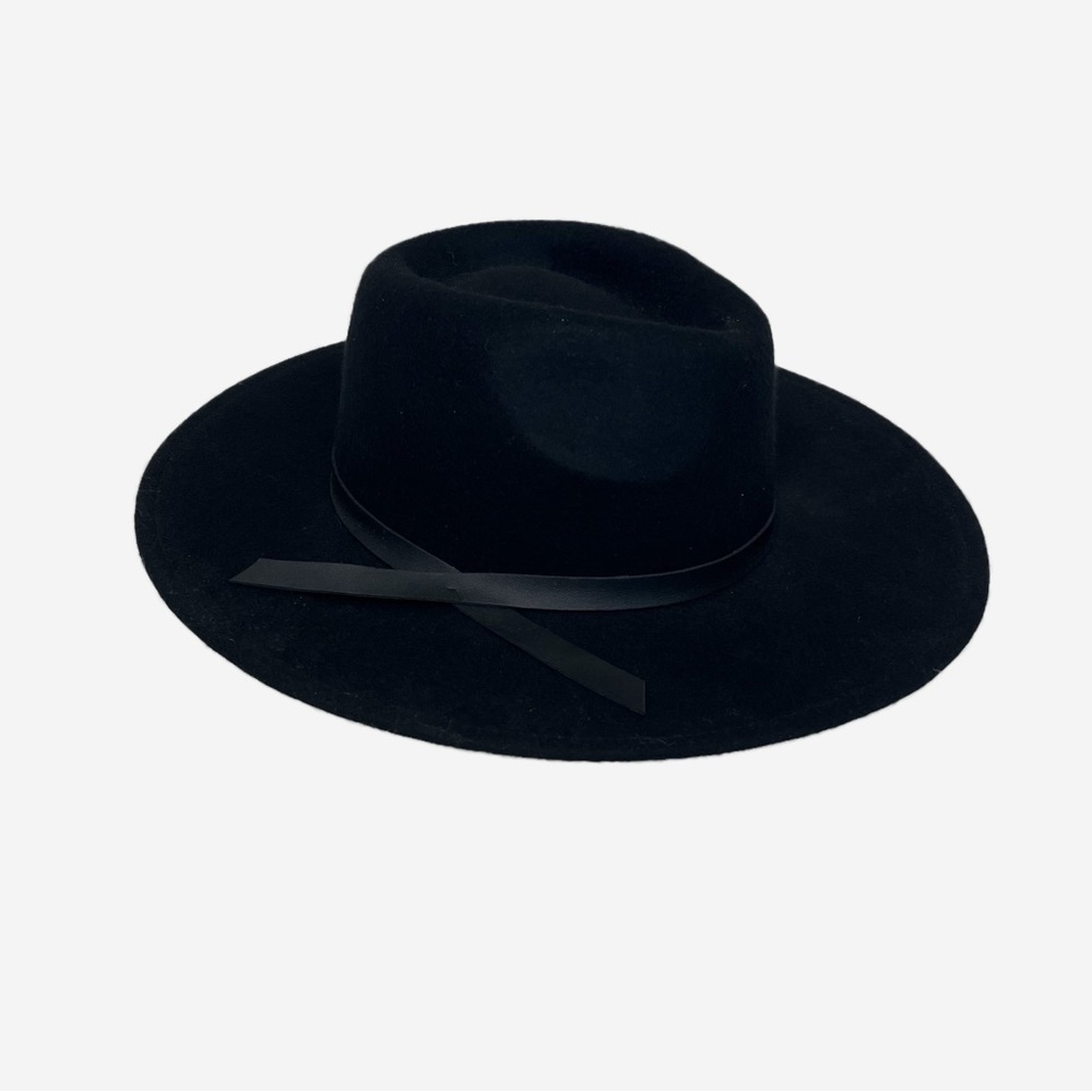 UNIVERSAL THREAD WIDE BRIM WOOL HAT IN BLACK ONE SIZE